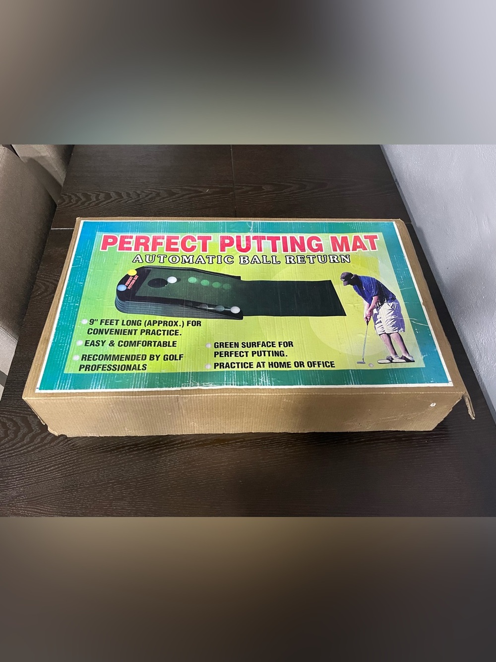 Perfect Practice Putting Mat - 9’ Automatic Ball Return